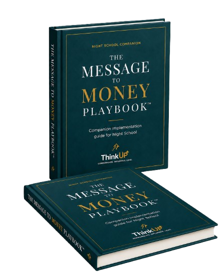 The Message to Money Playbook book mockup